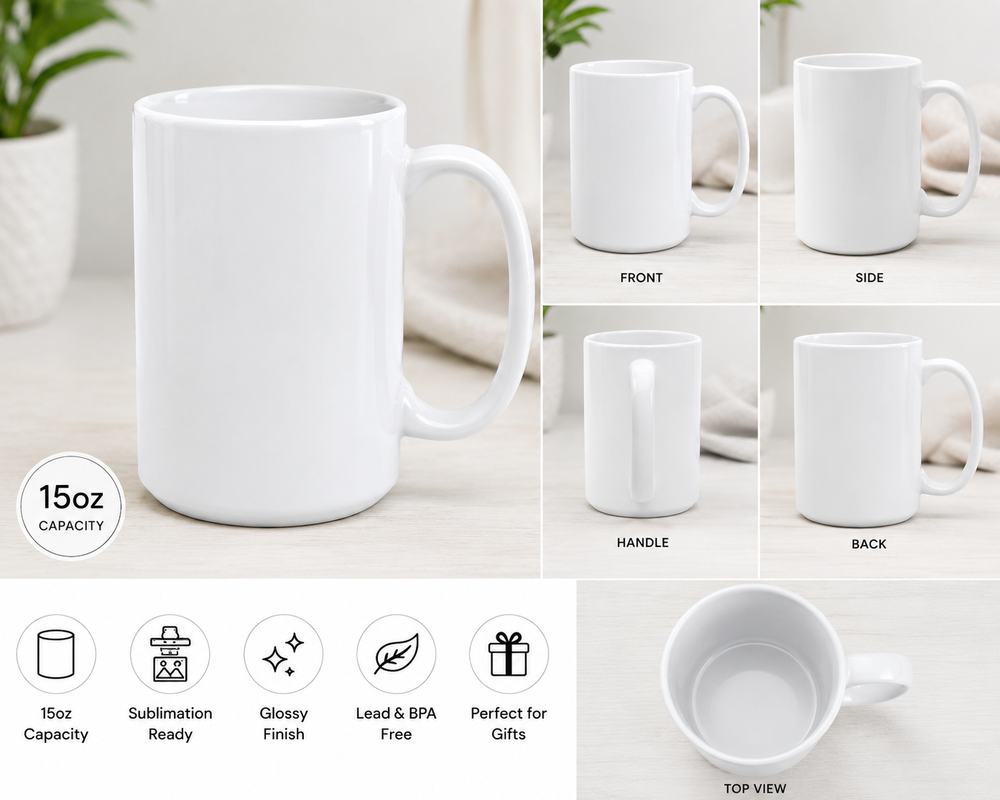 Personalized 15oz Ceramic Coffee Mug
