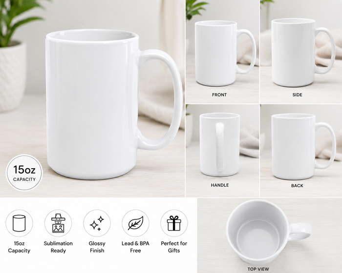 Personalized 15oz Ceramic Coffee Mug